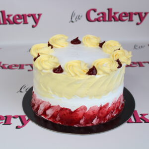 8″ Lemon Raspberry Cake (up to 12 slices)